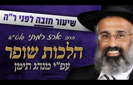 שיעור התקיעות – הרב ארז רמתי שליט״א
